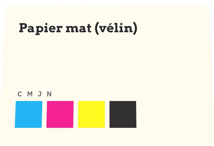 Échantillon : Papier mat (vélin)