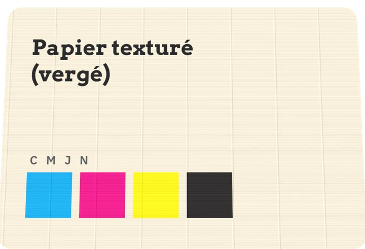 Échantillon : Papier texturé (vergé)